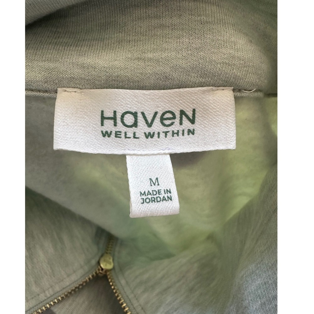 Haven Well Within Women's Light Green Heather Varley Half Zip Sweatshirt Size M - Picture 6 of 6
